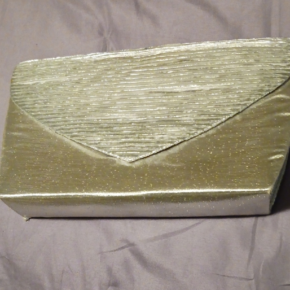Shasa Elegant Gold Textured Clutch